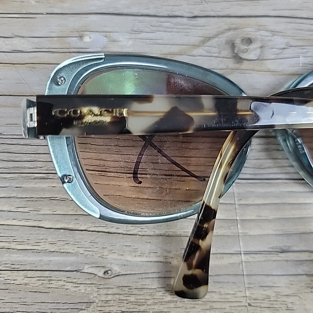COACH HC 8172 5370D0 CRYSTAL TEAL SNOW LEOPARD TORT‎ 56-16-140 FRAMES ONLY
